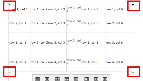 resizing table